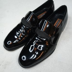 Florsheim Men 10 D Black Patent Leather Slip On Fo